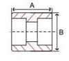 stainless steel socket weld full coupling line drawing