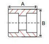 Picture of ⅜ inch forged 304 stainless steel socket weld coupling