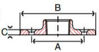 bronze floor flange line drawing