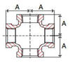 Picture of ¼ inch NPT threaded bronze crosses