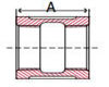 bronze threaded coupling line drawing