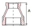 bronze threaded reducing coupling line drawing