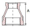 Picture of 3/8 x 1/8  inch NPT threaded bronze reducing coupling