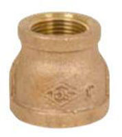 Picture of 2 x 1 1/2  inch NPT threaded bronze reducing coupling