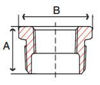 bronze hex head reduction bushings line drawing