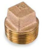 Picture of 1-1/2 inch NPT threaded bronze square head solid plug