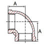 Picture of ⅜ inch NPT Threaded Lead Free Bronze 90 degree elbow