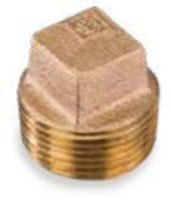 Picture of 2 inch NPT threaded lead free bronze square head solid plug