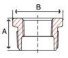 Picture of 3 x 1 inch NPT threaded bronze reducing bushing