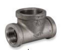 Picture of 1-1/2 x 2 inch malleable iron class 150 bull head tee