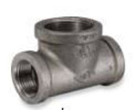 Picture of ½ x 1 inch galvanized class 150 bull head tee
