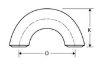 Picture of 2 inch carbon steel short radius 180 degree return bend
