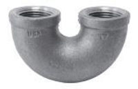 Picture of 1 ½ inch NPT black 180 degree open return bend