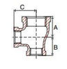 Picture of 2 x 2 x 1/2 inch NPT Class 150 Galvanized Reducing Tee 