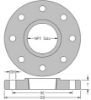 Picture of 2 ½ inch Threaded Class 125 Cast Iron Flange