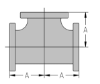 Picture of 2 inch Flanged Straight Tee in Ductile Iron
