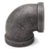 Picture of 4 inch NPT class 300 threaded 90 deg malleable iron elbow